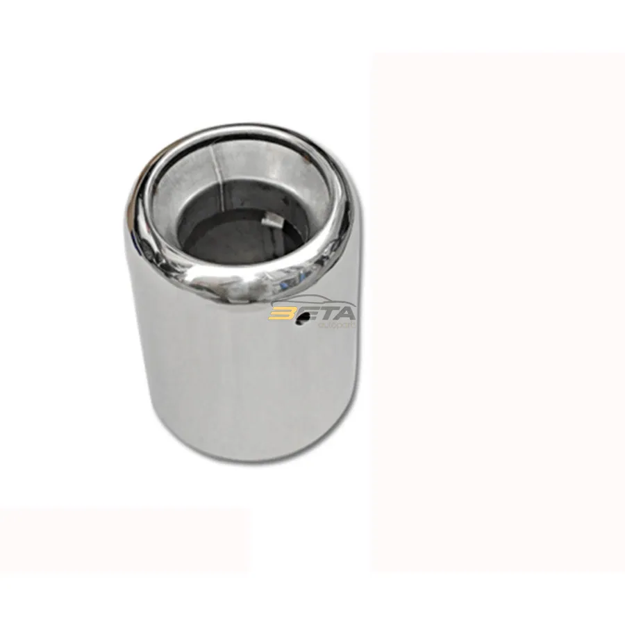 betaautoparts-Chrome Steel Rear Tail Exhaust Muffler Tip Pipe