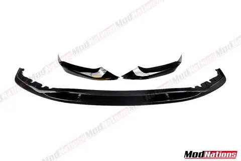betaautoparts-Front Bumper Lip Glass Black M/Tech