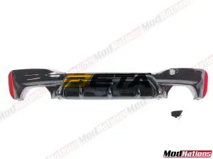 betaautoparts-Rear Bumper Diffusor Glass Black M5
